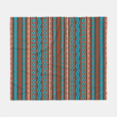 Southwest Style Geometric Cameron Gorge Design Med Fleecedecke (Vorderseite (Horizontal))