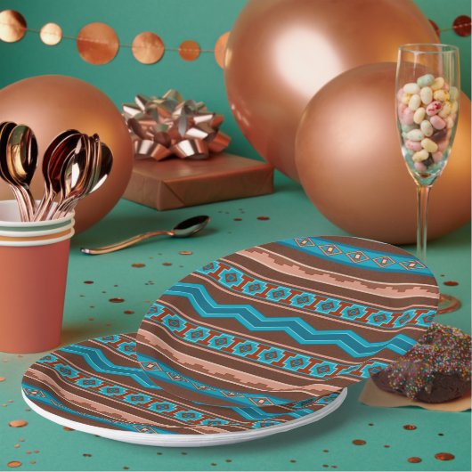 Southwest Style Geometric Cameron Gorge Design Pappteller (Multi)