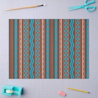Southwest Style Geometric Cameron Gorge Design Seidenpapier