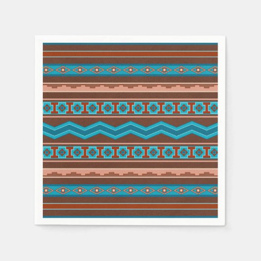 Southwest Style Geometric Cameron Gorge Design Serviette (Vorderseite)