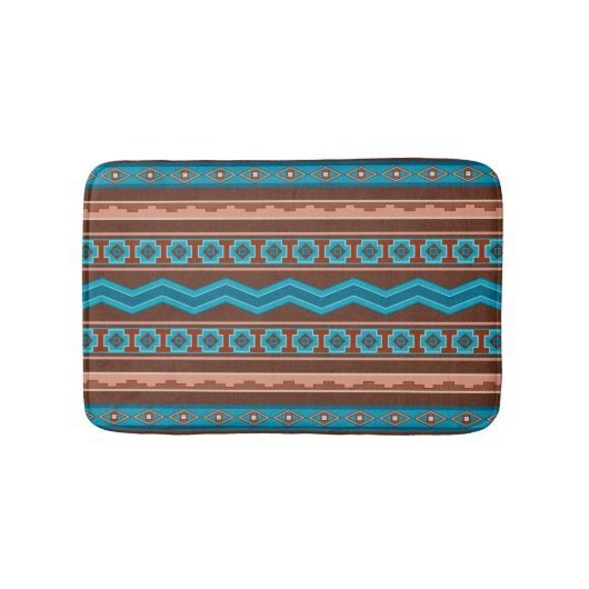 Southwest Style Geometric Cameron Gorge Design Sm Badematte (Vorderseite)