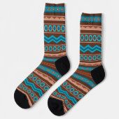 Southwest Style Geometric Cameron Gorge Design Socken (Linkes Detail)
