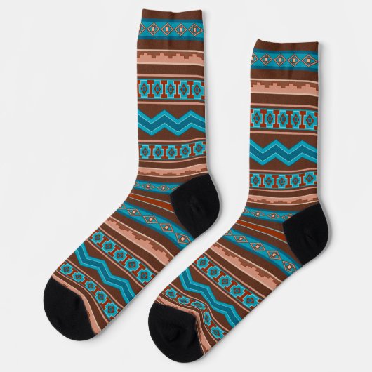 Southwest Style Geometric Cameron Gorge Design Socken (Linkes Detail)