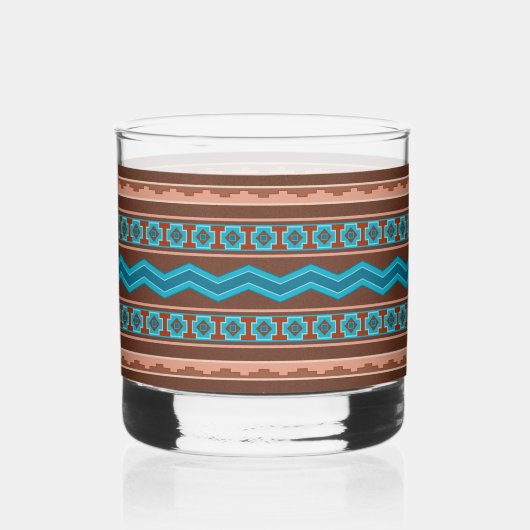 Southwest Style Geometric Cameron Gorge Design Whiskyglas (Vorderseite)