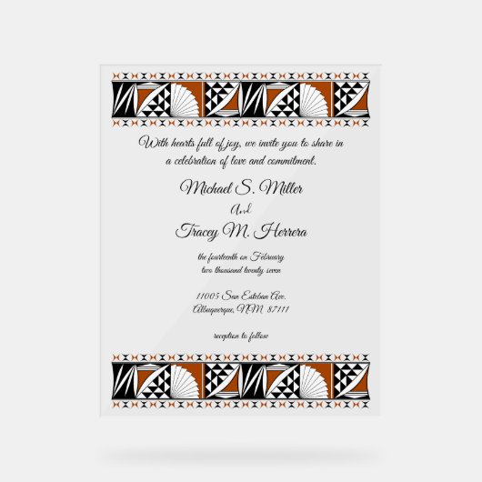 Southwest Sunrise Acrylschild (Vorderseite)