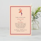 Southwest Sunset Lizard Wedding Invitation Einladung (Stehend Vorderseite)
