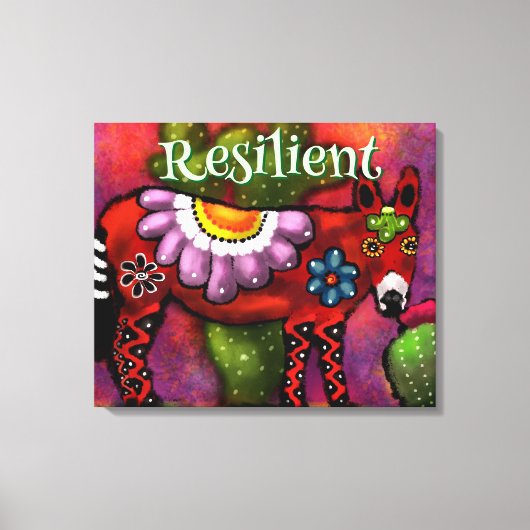 Southwest Talavera-Style Donkey Personalized Leinwanddruck (Vorderseite)