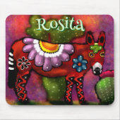 Southwest Talavera-Style Donkey Personalized Mousepad (Vorne)