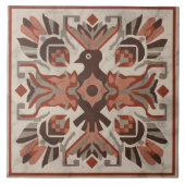 Southwest Tribal Bird Sacred Geometric Symmetry Fliese (Vorderseite)