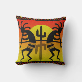 Southwest Tribal Cactus Kokopelli Design Kissen