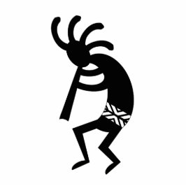 Southwest Tribal Dancing Kokopelli Weihnachtsbaum Fotoskulptur Ornament