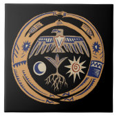 Southwest Tribal Rain Dance  Fliese (Vorderseite)