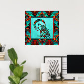 Southwest Tribal Wolf Poster (Heimbüro)