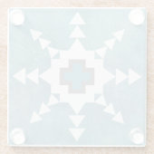 Southwest Winter Geometric Snowflake Design Glasuntersetzer (Rückseite)