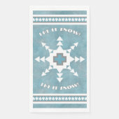 Southwest Winter Geometric Snowflake Personalized Serviette (Vorderseite)