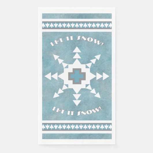 Southwest Winter Geometric Snowflake Personalized Serviette (Vorderseite)