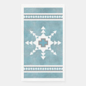 Southwest Winter Geometric Snowflake & Pine Trees Serviette (Vorderseite)