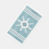 Southwest Winter Geometric Snowflake & Pine Trees Serviette (Ecke)