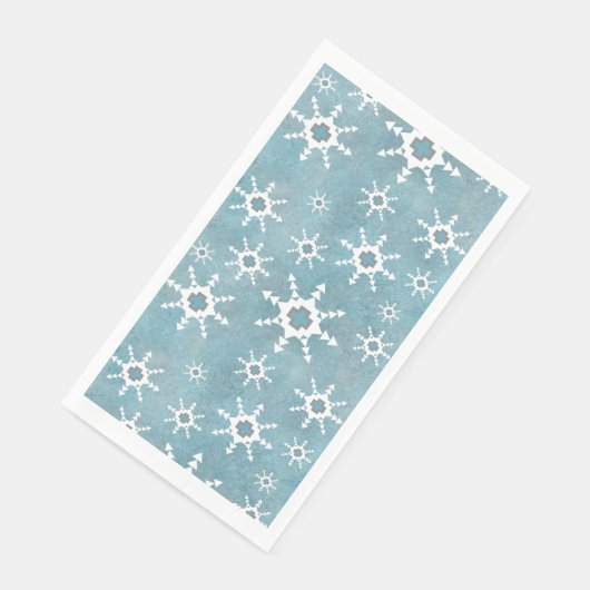 Southwest Winter Geometric Snowflakes Pattern Serviette (Ecke)