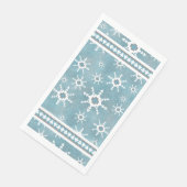 Southwest Winter Geometric Snowflakes & Pine Trees Serviette (Ecke)
