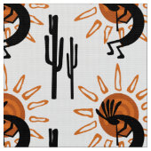 Southwest Wüste Kokopelli Sun Fabric Stoff (Nahaufnahme)