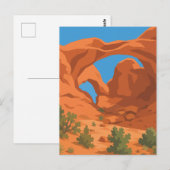 Southwest-Wüsten-Felsbogen-Landschaftsposter Postkarte (Vorne/Hinten)