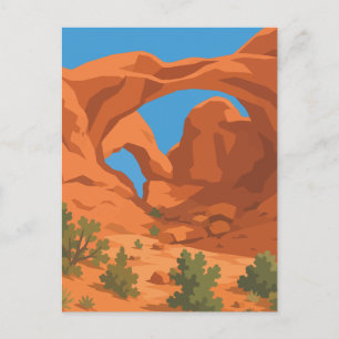 Southwest-Wüsten-Felsbogen-Landschaftsposter Postkarte