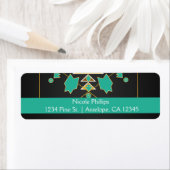 Southwester Turquoise Black Gold Address Labels (Insitu)