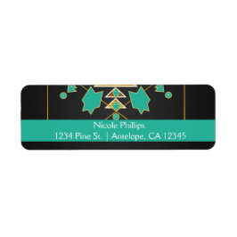 Southwester Turquoise Black Gold Address Labels