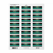 Southwester Turquoise Black Gold Address Labels (Vorne)