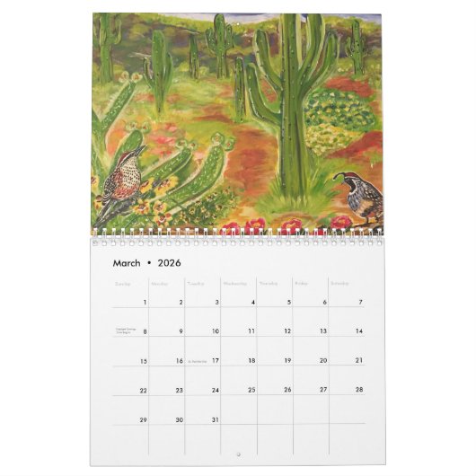 SOUTHWESTERKUNSTKALENDER KALENDER (Mär 2026)