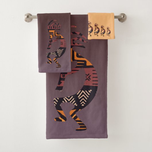 Southwestern Abstrakt Kokopelli Badetuch Set (Insitu)