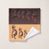 Southwestern Abstrakt Kokopelli Badetuch Set (Waschlappen)