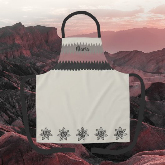 Southwestern Add Name Natural Earth Tones Schürze