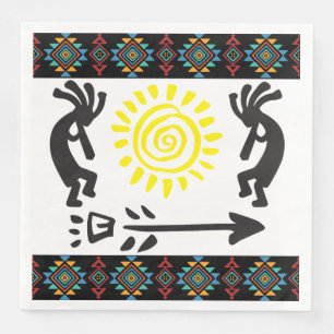 Southwestern Amerikanische Ureinwohner Kokopelli P Serviette