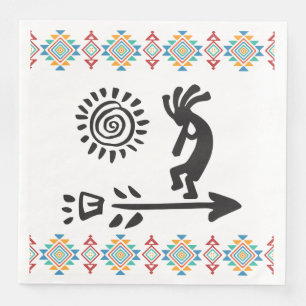 Southwestern Amerikanische Ureinwohner Kokopelli Serviette