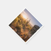 Southwestern Arizona Cactus Sunset Serviette (Ecke)