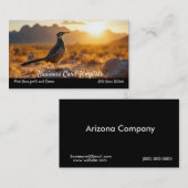 Southwestern Arizona Sunrise Roadrunner Visitenkarte (Vorne/Hinten)
