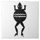 Southwestern Art Ancient Mimbres Pottery Frosch Fliese (Vorderseite)