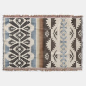 Southwestern Aztec Geometric Pattern in Black Decke (Vorderseite)