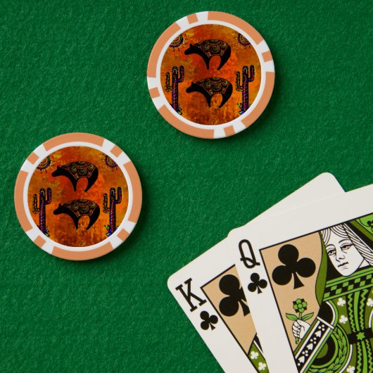 Southwestern Béart Pokerchips (Pokertisch (doppelt))