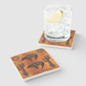 Southwestern Béart Steinuntersetzer (Seitenansicht)