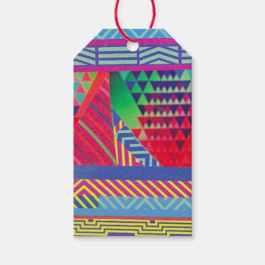 southwestern borders and triangles collage geschenkanhänger (Vorderseite)