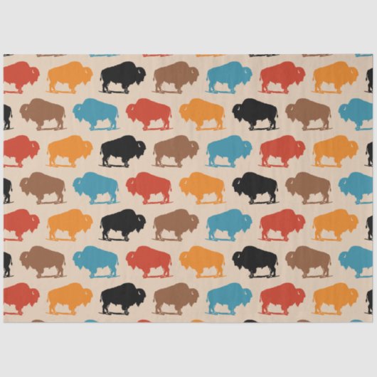 Southwestern Buffalo Pattern Rug Seidenpapier (Vorderseite)