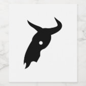 Southwestern Bull Skull Weinetikett (Einzelnes Label)