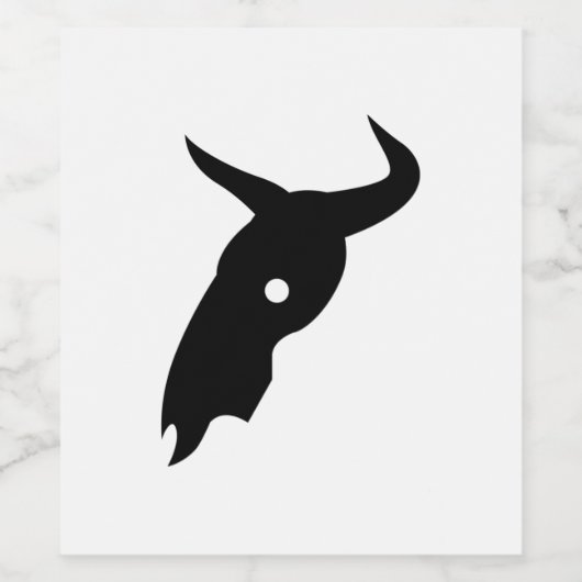 Southwestern Bull Skull Weinetikett (Einzelnes Label)