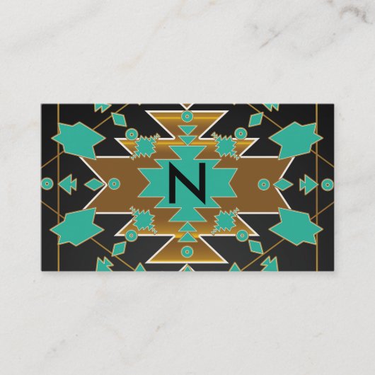 Southwestern Color Block Business Card Visitenkarte (Vorderseite)