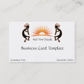 Southwestern Colorful Logo Kokopelli Business Card Visitenkarte (Vorderseite)