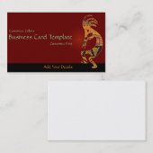 Southwestern Colorful Logo Kokopelli Business Card Visitenkarte (Vorne/Hinten)