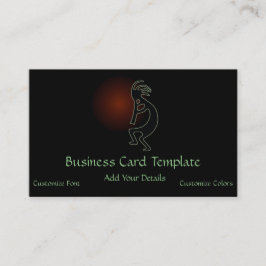 Southwestern Colorful Logo Kokopelli Business Card Visitenkarte